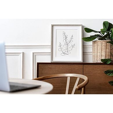 Minimalist Floral Wall Art Set of 6 Black White Line Plant Prints Decor