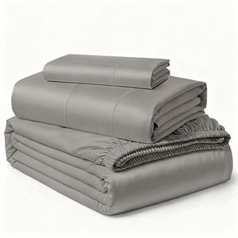 Egyptian Cotton Sheet Set California King Deep Pocket Soft Breathable Durable Oeko Tex Certified