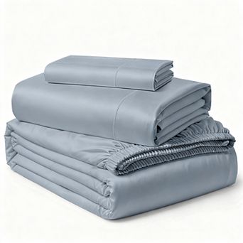 Egyptian Cotton Sheet Set California King Deep Pocket Soft Breathable Durable Oeko Tex Certified