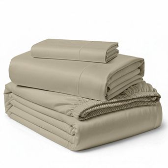 Egyptian Cotton Sheet Set California King Deep Pocket Soft Breathable Durable Oeko Tex Certified