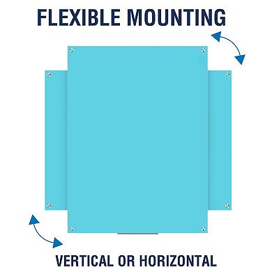 Glass Whiteboard 48x36 Inch Magnetic Frameless Wall Mounted Dry Erase Board Home Office School