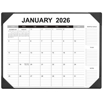 Desk Calendar 2026-2027 With Mat - 22" X 17" Large Pad 18 Months Desktop Monthly