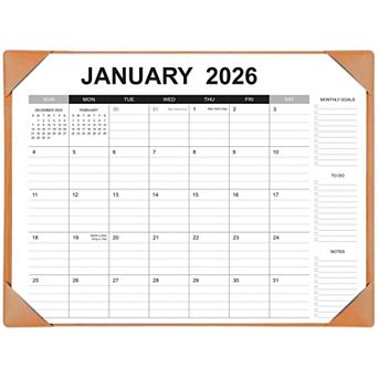 Desk Calendar 2026-2027 With Mat - 22" X 17" Large Pad 18 Months Desktop Monthly