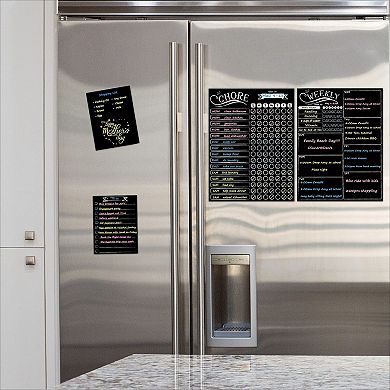 Magnetic Weekly Planner Chore Chart Set with Markers for Refrigerator
