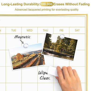 Dry Erase Calendar Cork Board 36x24 Magnetic Wall Combo Office Home School