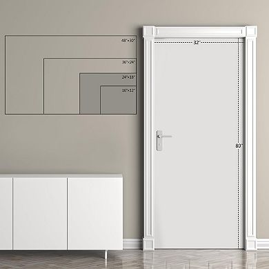 Large Dry Erase Calendar With Cork Board 48"x30" Magnetic Monthly Whiteboard Frame Wall Mounted
