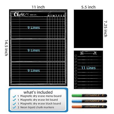 Magnetic Chore Chart Blackboard Fridge Multiple Kids Bonus Grocery Blackboards