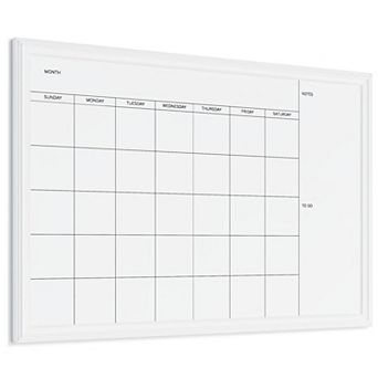 Magnetic Dry Erase Calendar Whiteboard 30x20 Wood Frame Monthly Planner