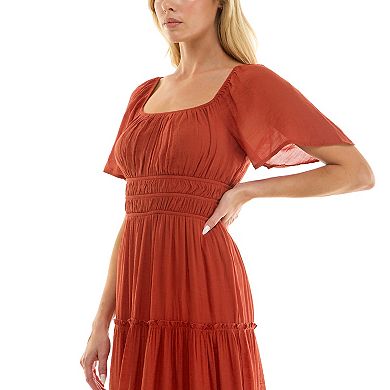 Women's Luxology Tiered Flutter Sleeve Dress