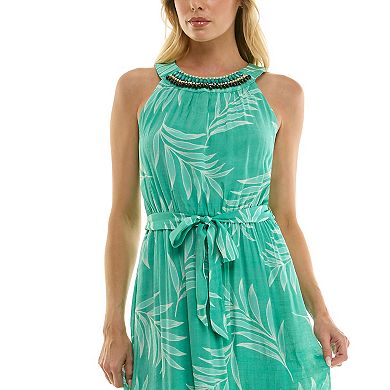 Women's Luxology Halter Trim Midi Dress