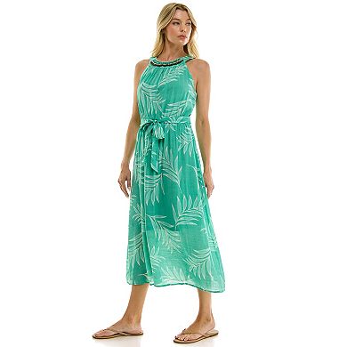 Women's Luxology Halter Trim Midi Dress