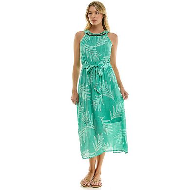 Women's Luxology Halter Trim Midi Dress
