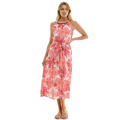 Женские платья Luxology Women's Luxology Halter Trim Midi Dress