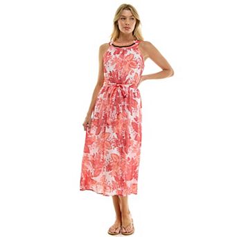 Women's Luxology Halter Trim Midi Dress