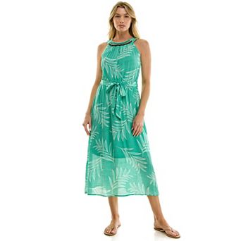 Women's Luxology Halter Trim Midi Dress