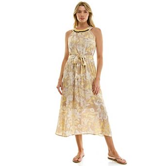 Women's Luxology Halter Trim Midi Dress