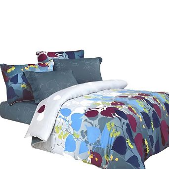 4 pc Bedding Set Bed in a Bag Mini Comforter Set, Sheet and Pillowcase Combo
