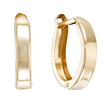 GOLD LUXE® 10k High Polished Petite Round Huggie Hoop Earrings