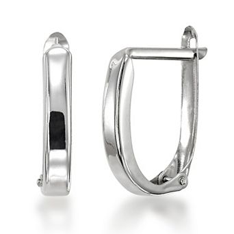 GOLD LUXE® 14k High Polished Petite Oval Huggie Hoop Earrings