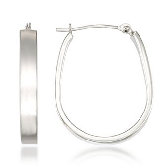 GOLD LUXE® 10k High Polished Pear Shape Hoop Earrings