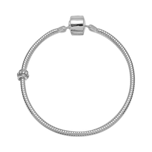 Individuality Beads Sterling Silver Snake Chain Bracelet