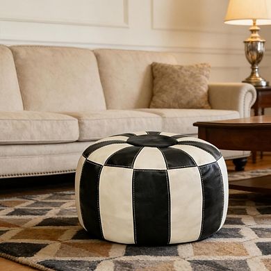 Moroccan Unstuffed Ottoman Pouf Cover Storage Footrest Bean Bag Chair