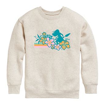 Girls 7-16 Disney's Moana Tropical Floral Crew Fleece Sweatshirt