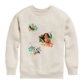 Girls 7-16 Disney's Moana, Pua, & Heihei Crew Fleece Sweatshirt