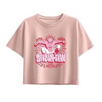 Girls 7-16 Marvel Spider-Man Brand New Day Graffiti Boxy Tee