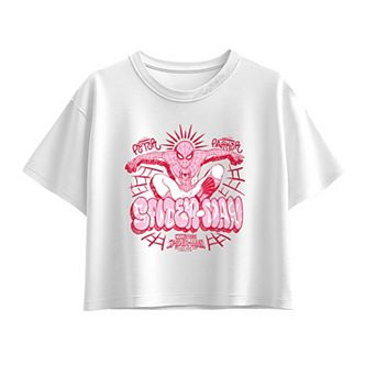 Girls 7-16 Marvel Spider-Man Brand New Day Graffiti Boxy Tee