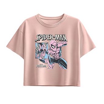Girls 7-16 Marvel Spider-Man Brand New Day Comic Cover Boxy Tee