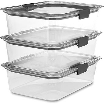 Large Food Storage Containers Set, Airtight Leak-Proof, Clear