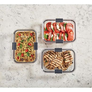 Large Food Storage Containers Set, Airtight Leak-Proof, Clear