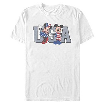 Big & Tall Disney's Mickey And Minnie USA Graphic Tee