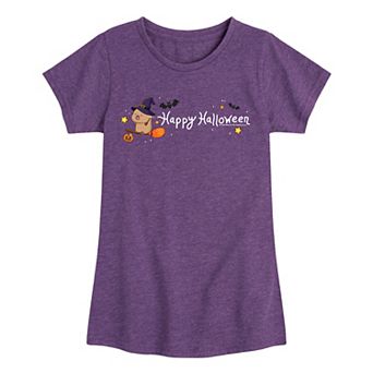 Girls 7-16 CapyFun Capybara Happy Halloween Graphic Tee