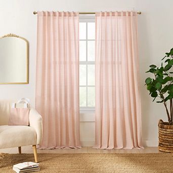 Peri Picnic 2 pc Curtain Panel Pair & Tote Bag Set
