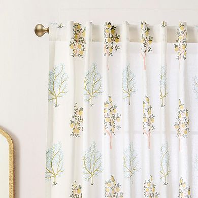 Peri Trees Curtain Panel Pair and Tote Bag Set