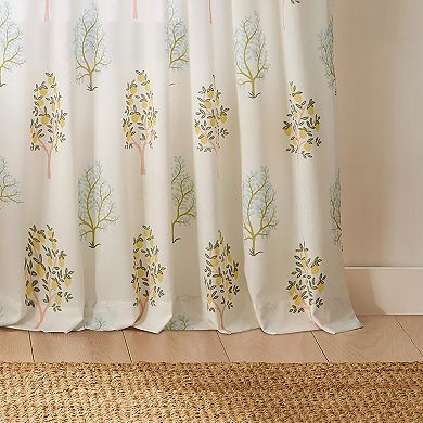 Peri Trees Curtain Panel Pair and Tote Bag Set