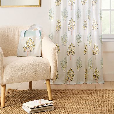 Peri Trees Curtain Panel Pair and Tote Bag Set