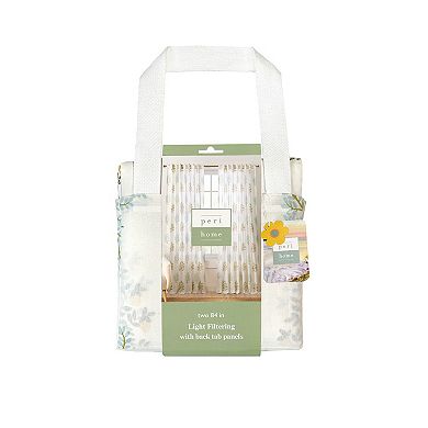 Peri Trees Curtain Panel Pair and Tote Bag Set
