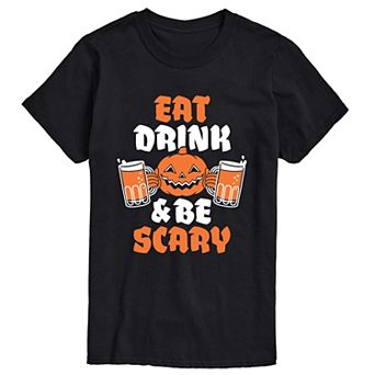 Big & Tall Eat Drink & Be Scary Graphic Tee
