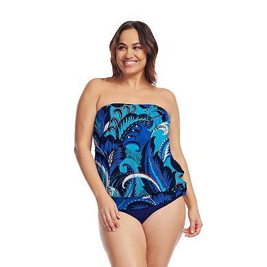 Plus Size Mazu Swim Blouson Tankini Top