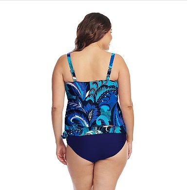Plus Size Mazu Swim Blouson Tankini Top