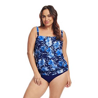 Plus Size Mazu Swim Blouson Tankini Top