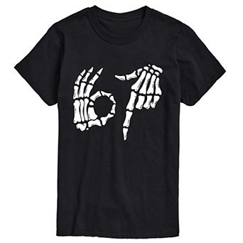 Big & Tall 67 Skeleton Hands Graphic Tee