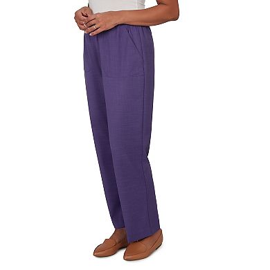 Women's Alfred Dunner Grand Bazaar Textured Elastic Waist Pull-On Pants