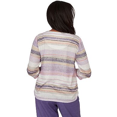 Women's Alfred Dunner Grand Bazaar Mixed Stripe Knit Top