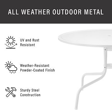 Crosley Outdoor 39-Inch Round Retro Outdoor Dining Table