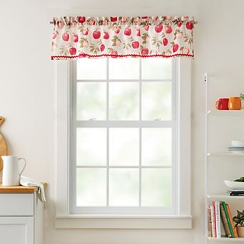 Curtainworks Tailored Valance With Apple Print Design