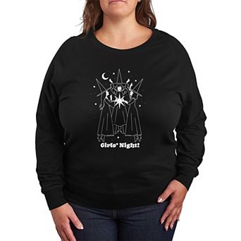 Plus Size Girls Night! Witches French Terry Long Sleeve Tee